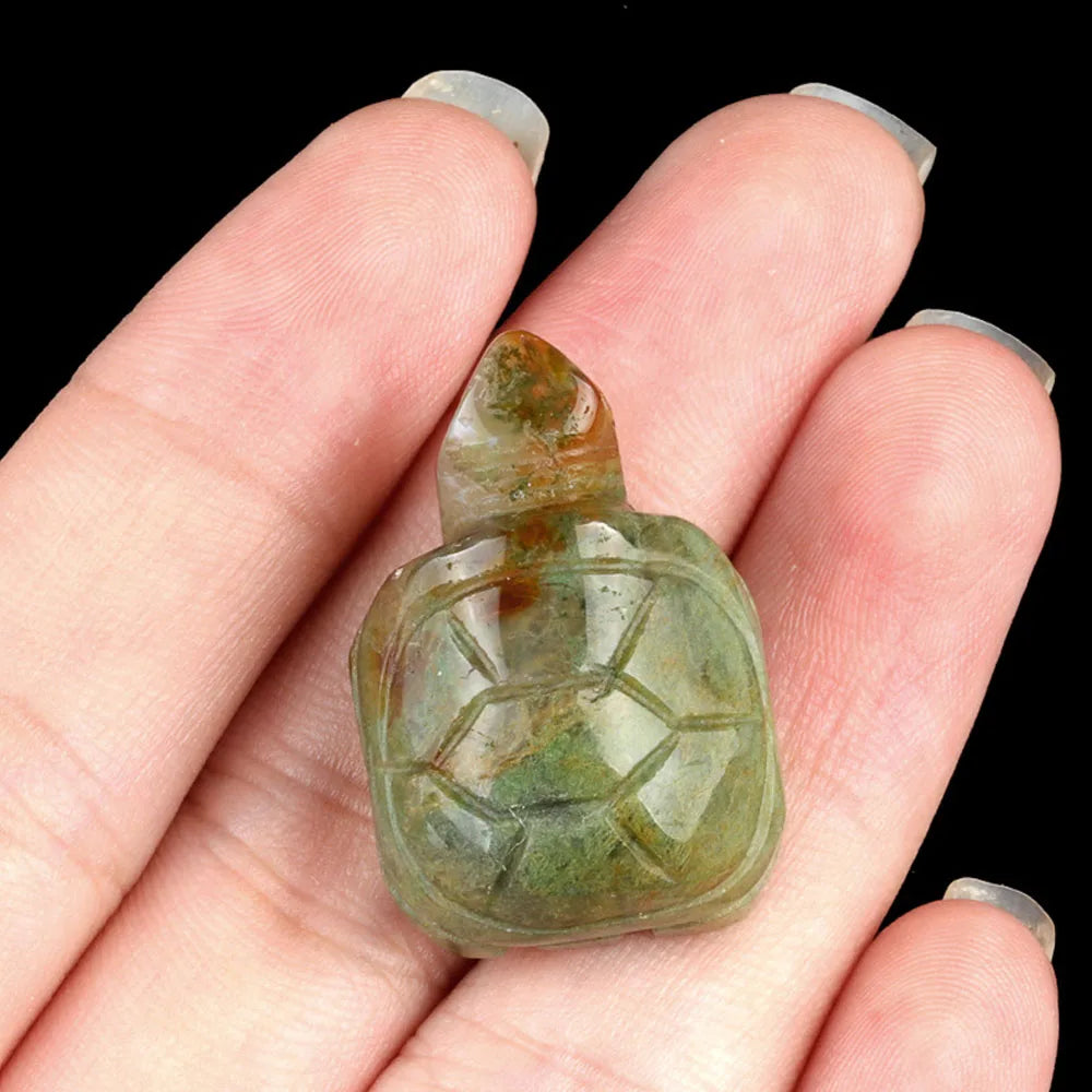 Natural Stone Turtle Ornament