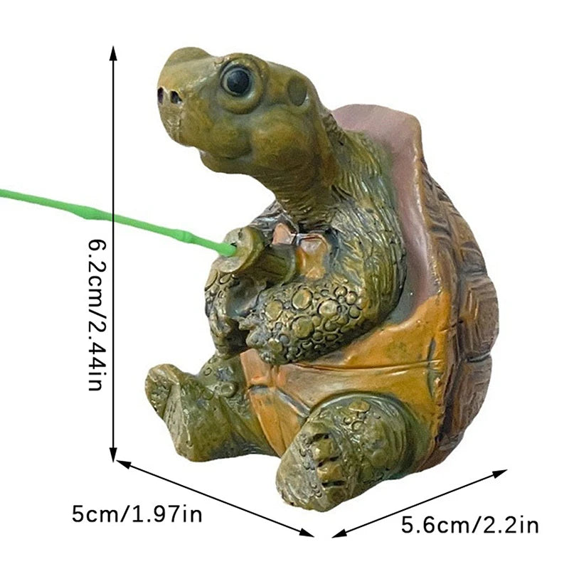 Rope Fishing Turtle Figurine