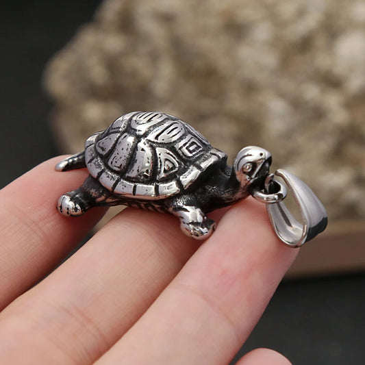 Stainless Steel  Little Turtle Necklace
