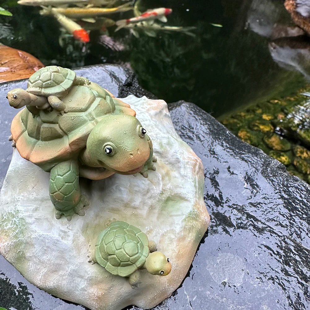 Mother and Child Turtle Sculpture
