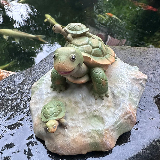 Mother and Child Turtle Sculpture